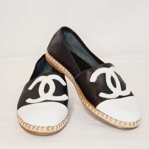 Women's Leather Espadrilles Loafers